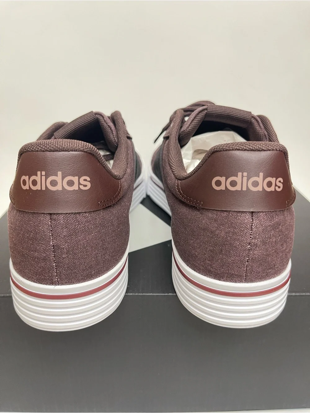 Adidas Daily 4.0 Canvas Sneakers Burgundy Brown IE0601 NWT
